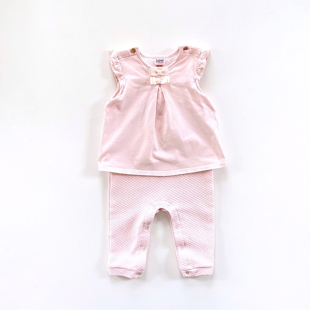 Baker by Ted Baker Pink Quilted Romper 12-18M